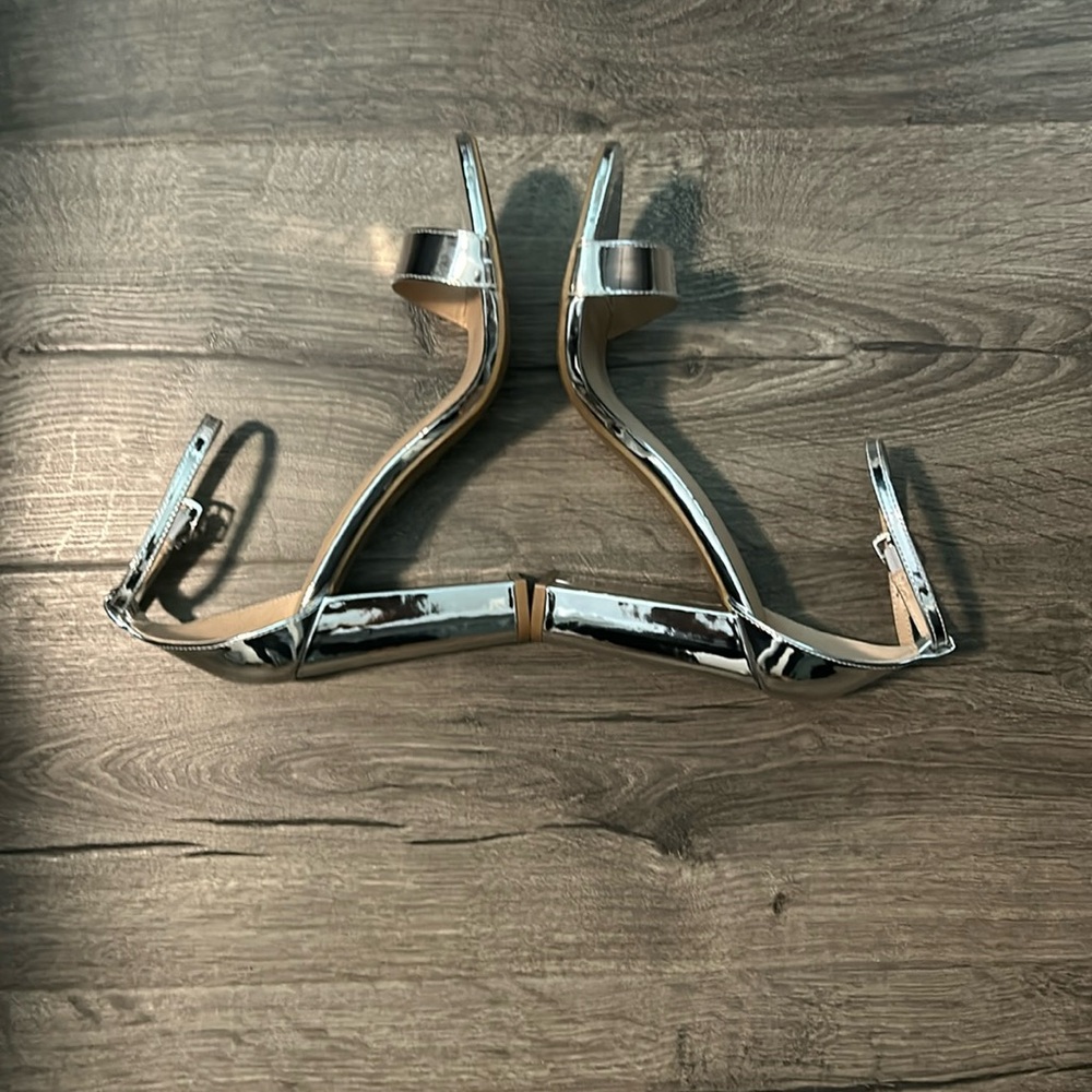 Silver Strappy High Heels